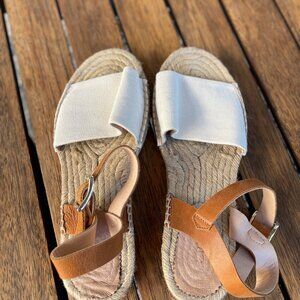 Jcrew Made-in-Spain ankle-strap espadrilles in leather (Natural)